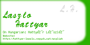 laszlo hattyar business card
